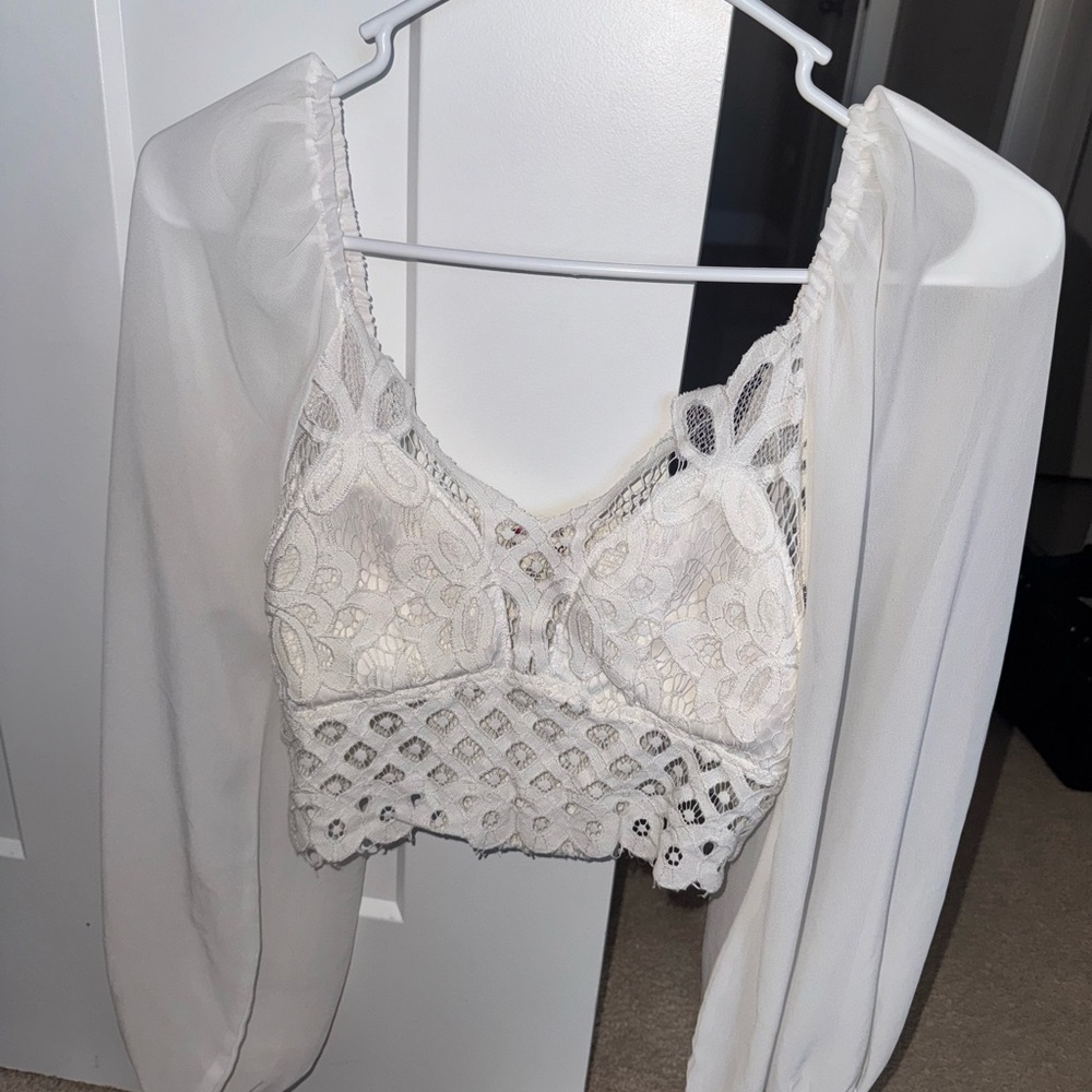 Jealous Tomato White Lace Top